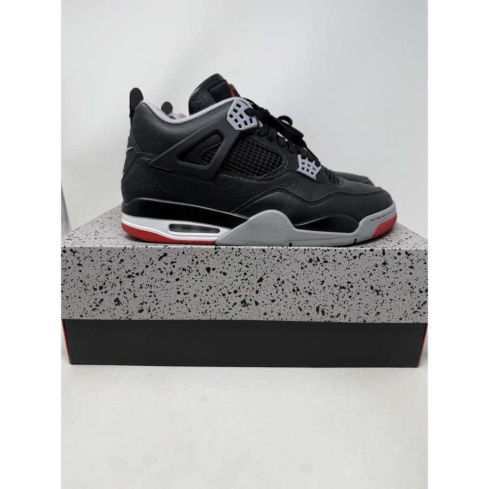 Jordan Air Jordan 4 Retro Shoes Mens Size 12 Black Red Cement Bred FV5029-006